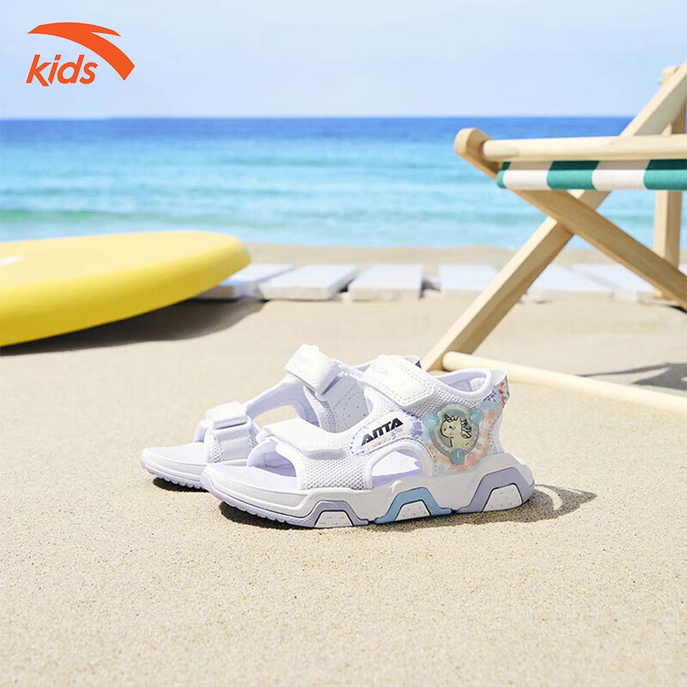 Sandals thời trang thể thao bé gái Anta Kids siêu nhẹ, quai dán tiện lợi, thoáng khí W322329971