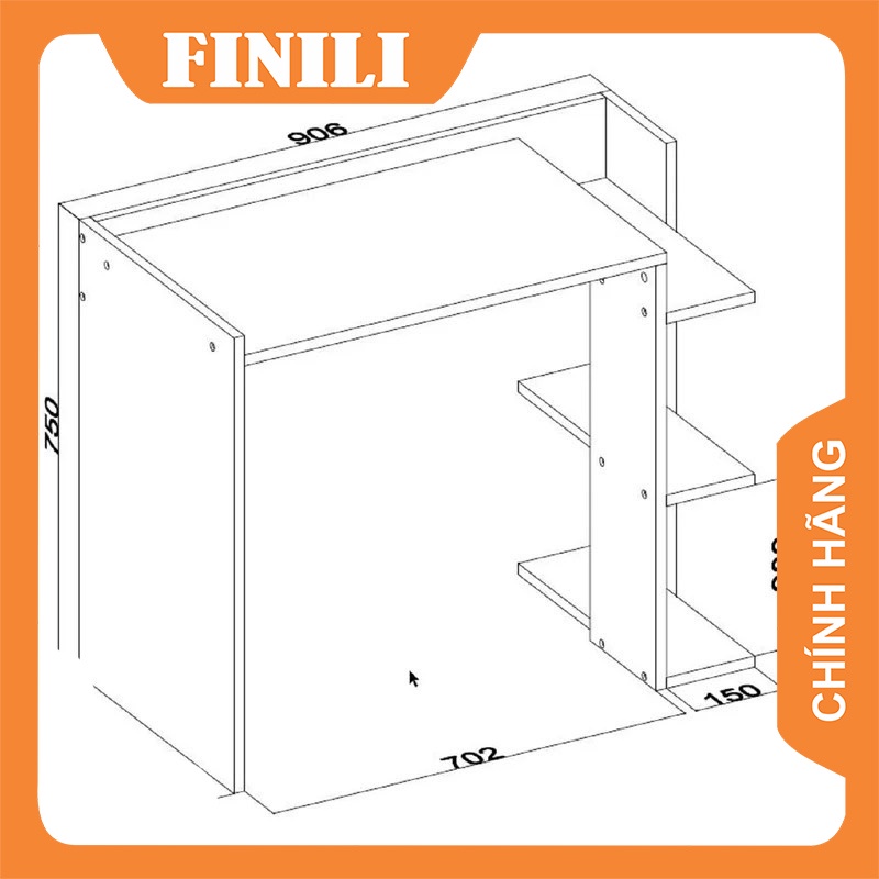 Bàn làm việc kết hợp kệ sách, bàn học giá sách cho bé hiện đại giá tốt TFH35