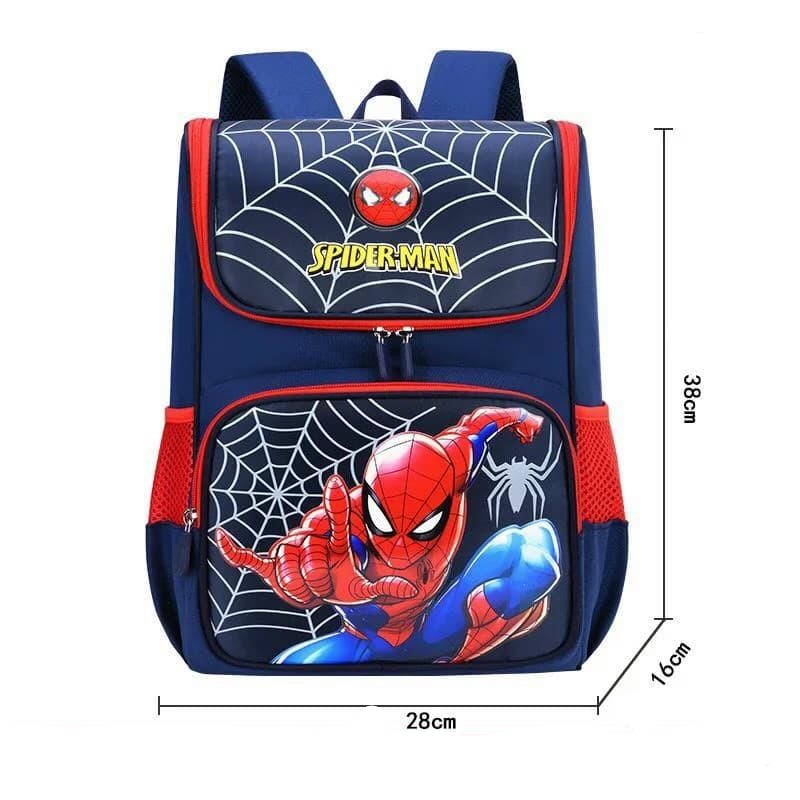 Cặp Balo đi học cho bé tiểu học hình siêu nhân người nhện Spiderman, công chúa elsa chống thấm nước