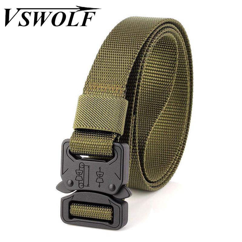 Chiến Thuật Quân Đội Dây Quân Kim Loại Lắp Khóa Vải Jean Dây Lưng Nam Dây Nhiệm Vụ Gear Nylon SWAT Chiến Đấu Rộng 2.5CM