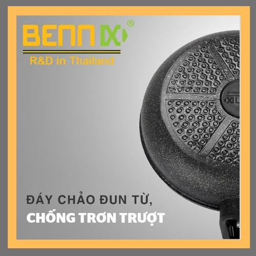 CHẢO SÂU LÒNG CHỐNG DÍNH VÂN ĐÁ ĐÁY TỪ BENNIX : BN-28X / 30X Hàng chính hãng