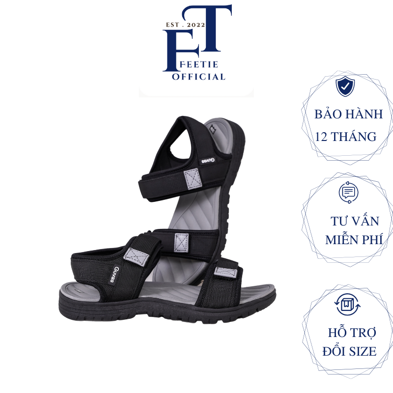 Sandal Unisex Quai Ngang Guvas Thời Trang Mang Đi Học ,Đi Chơi, Đi Du Lịch