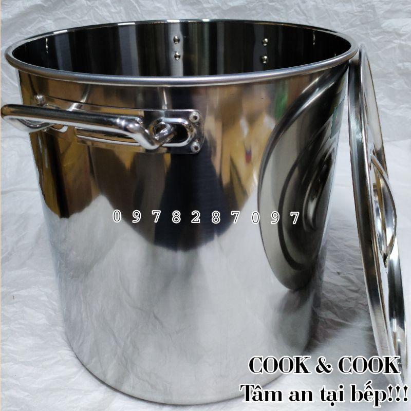 Nồi súp inox 25, 30, 35, 40, 50, 75, 95 lít nồi hầm xương, nồi luộc gà, nồi luộc bánh chưng, phở