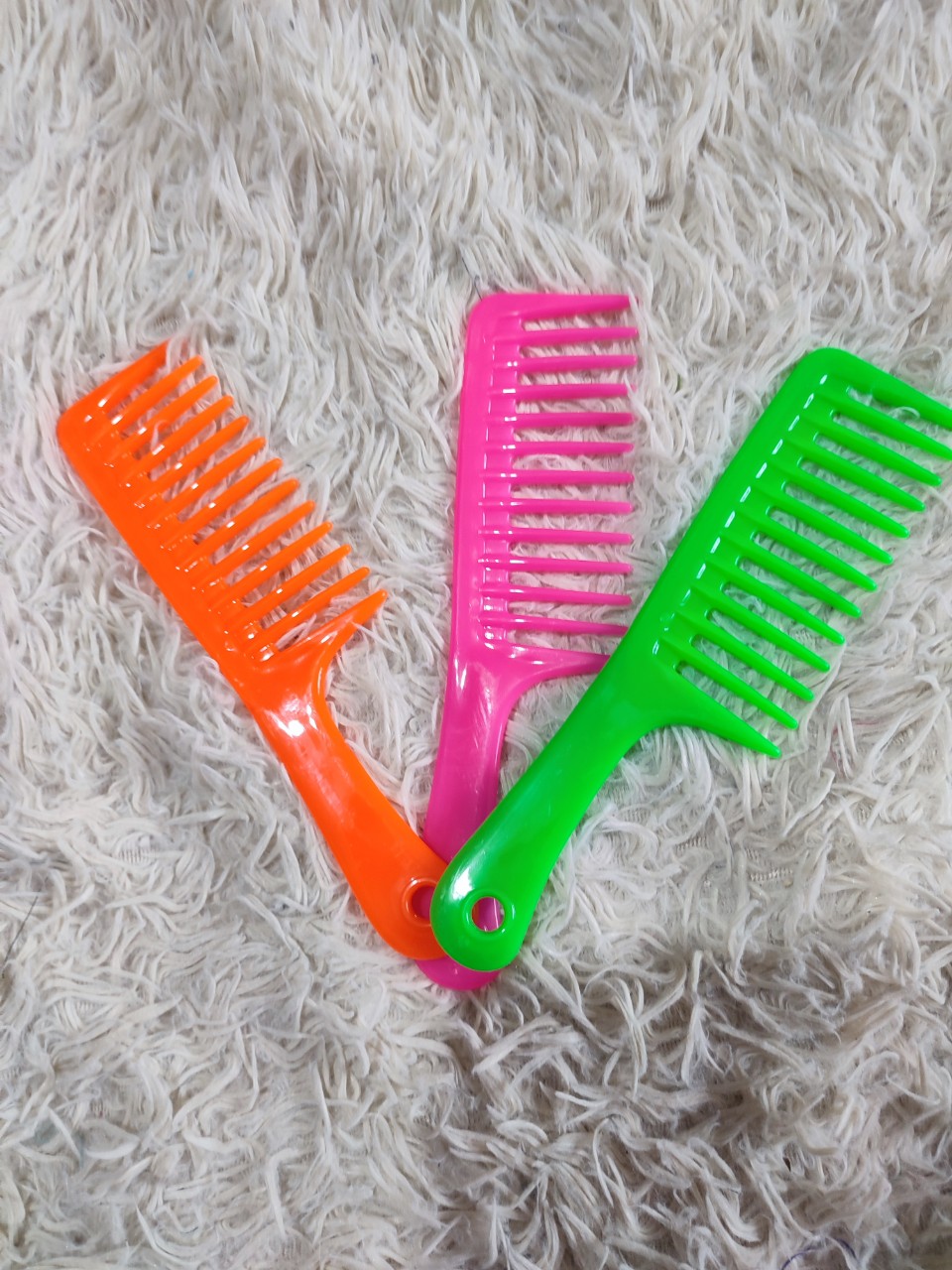 Lược răng thưa răng to chải tóc xoăn gỡ rối cho tóc
