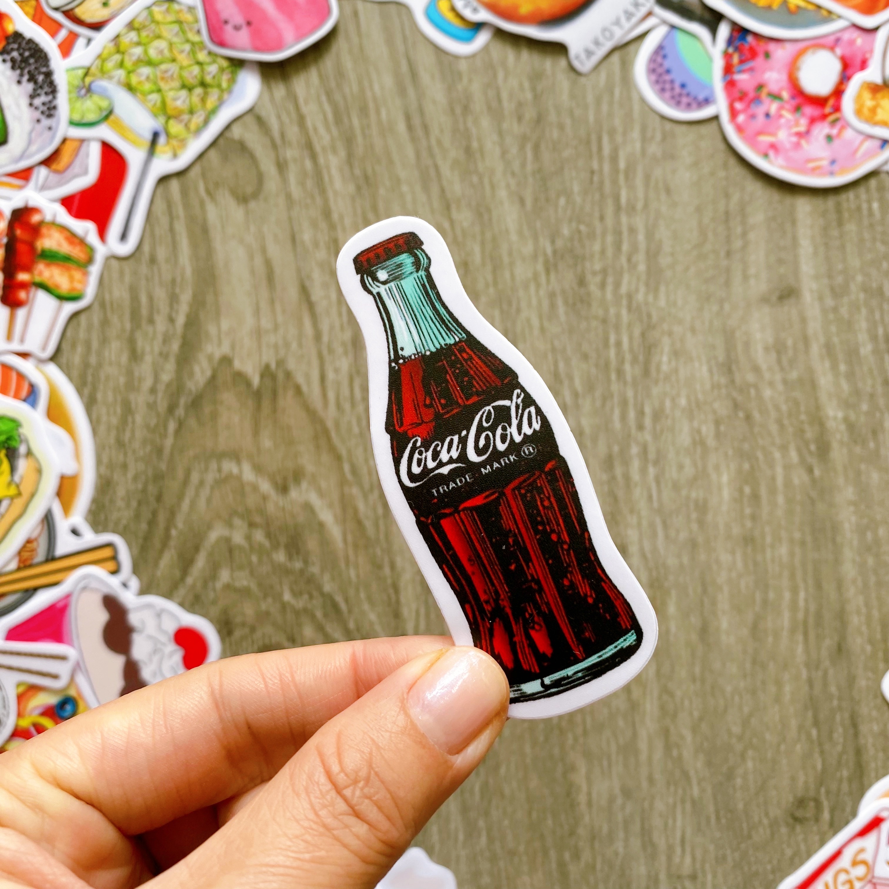 Bộ 50 Sticker Food Chủ Đề Món Ăn Uống  Hình Dán Chống Nước Decal Chất Lượng Cao Trang Trí Va Li Du Lịch, Xe Đạp, Xe Máy, Laptop, Nón Bảo Hiểm, Máy Tính Học Sinh, Tủ Quần Áo, Nắp Lưng Điện Thoại