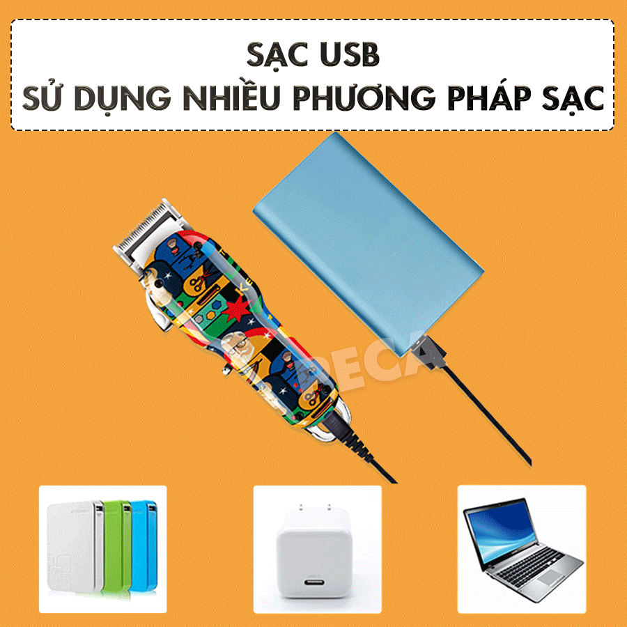 Tông đơ cắt tóc không dây chuyên nghiệp Kemei KM-MAX2092 công suất mạnh, sạc nhanh USB, pin trâu Tặng kèm bộ 8 cữ lược căn độ dài và phụ kiện đầy đủ - Hàng chính hãng