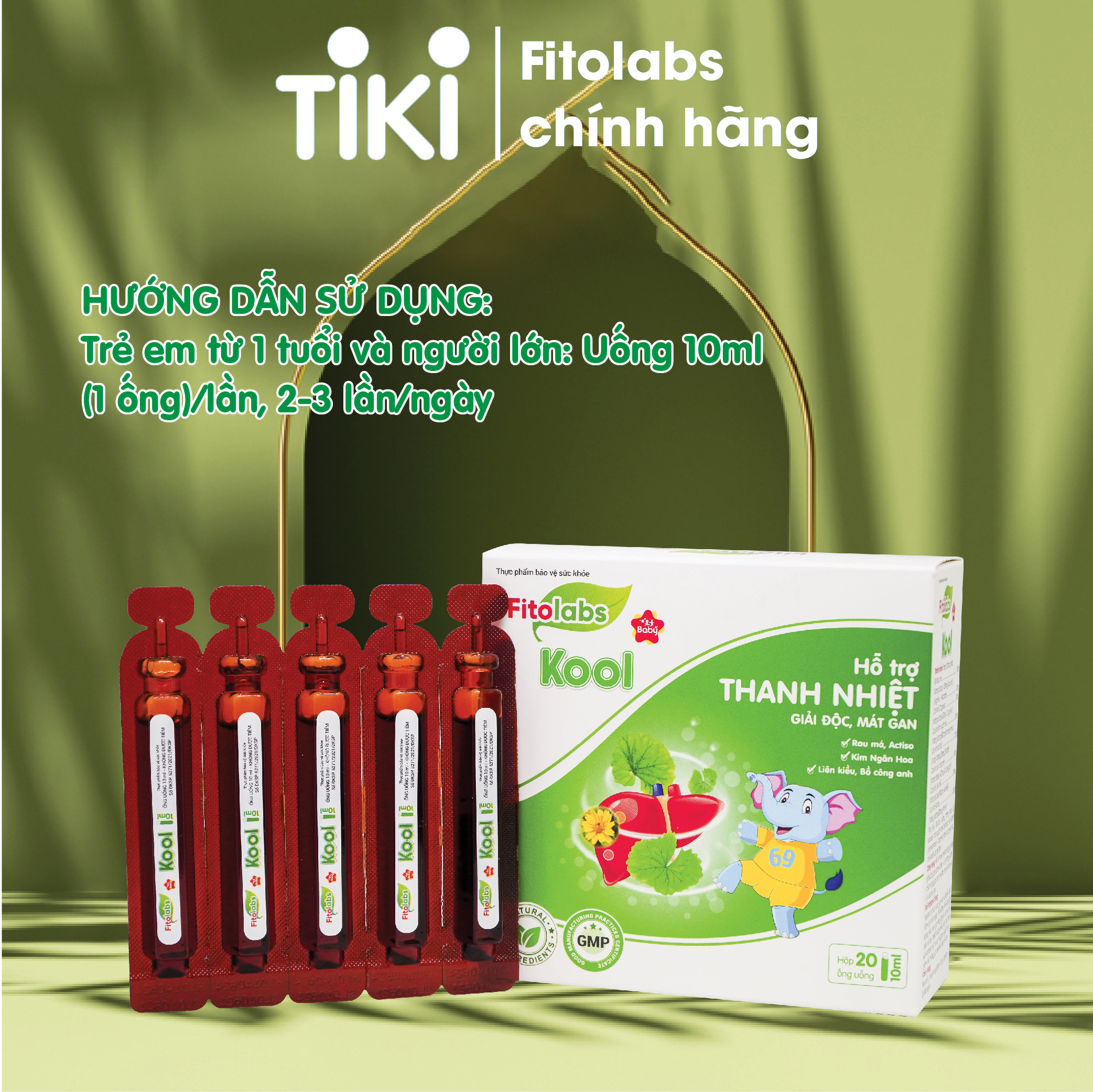 Siro Fitolabs Kool giúp thanh nhiệt, giải độc, mát gan, hỗ trợ cải thiện chức năng gan