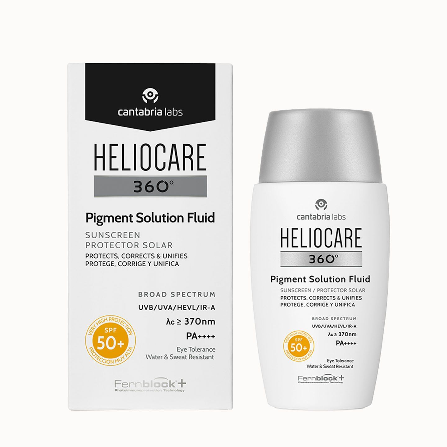 Kem Chống Nắng Heliocare 360º Pigment Solution Fluid SPF50+ Ultraligero Cantabria Labs Tây Ban Nha 50ml TẶNG KÈM MẶT NẠ BUTIQ LAB HÀN QUỐC