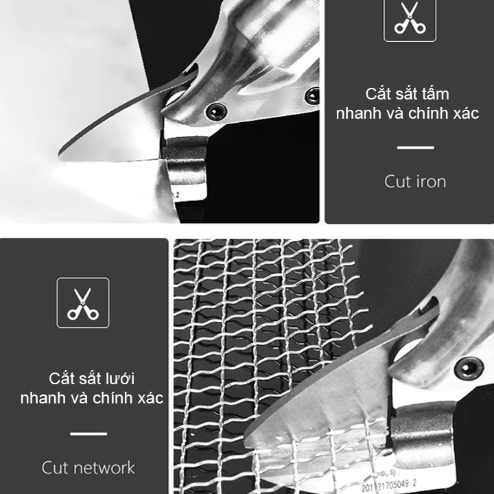 Máy cắt tôn đa năng dùng pin sạc 21V, chuyên cắt thép tấm-thép lưới-tấm nhôm-bìa-tấm nhựa đều được