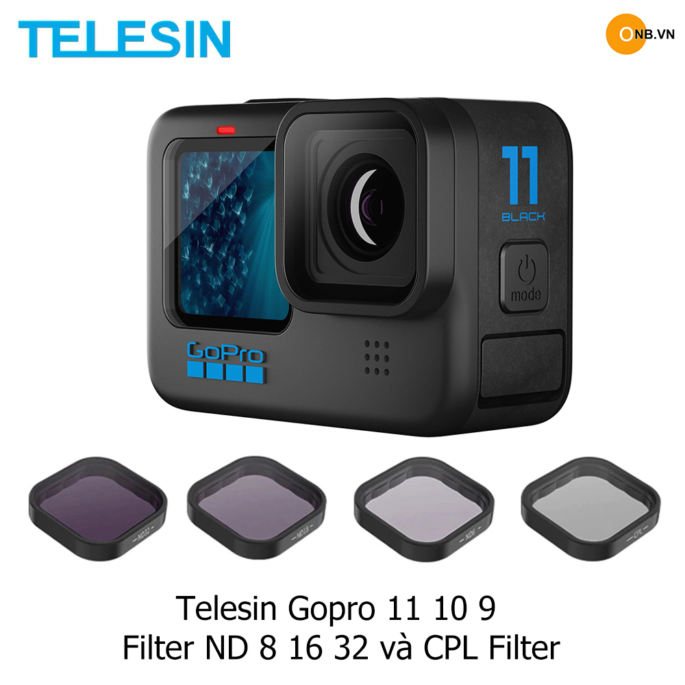 Telesin Gopro 11 10 9 Filter ND 8 16 32 và CPL Filter