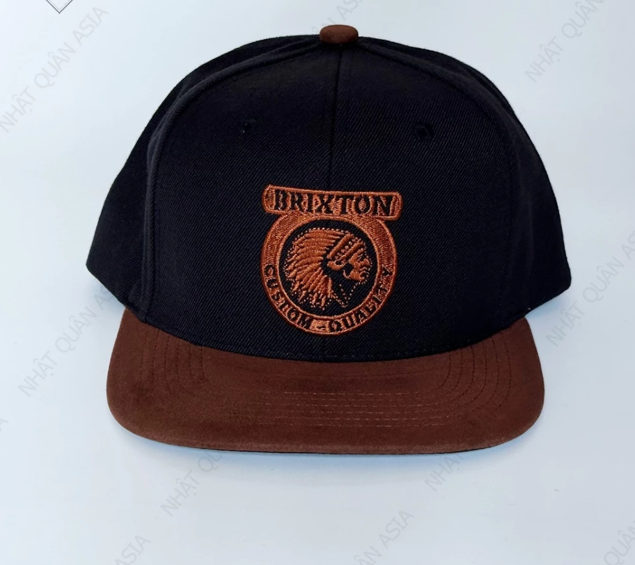 [ Miễn ship / giảm giá ] MŨ NÓN LƯỠI TRAI NAM NỮ SNAPBACK VÀNH PHẲNG LOGO BT TRÒN CÁ TÍNH- đen nâu