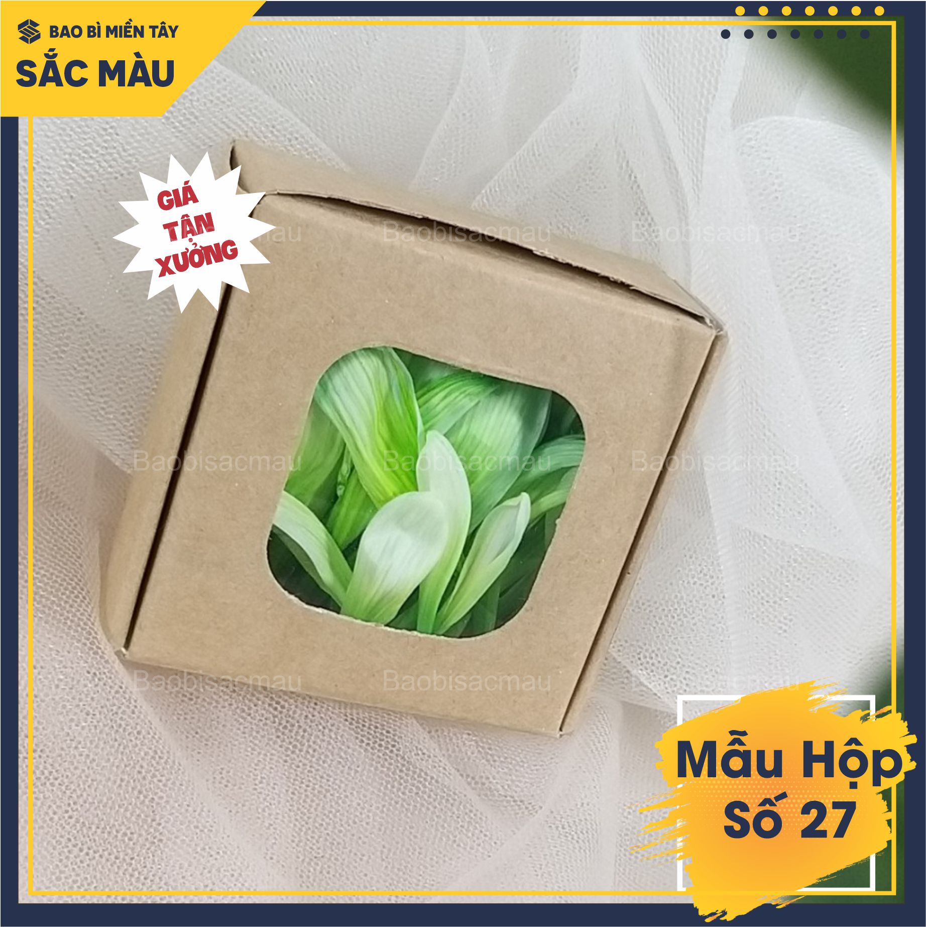 5 hộp giấy kraft mini ( hộp 27) có hộp kính đựng quà tặng móc khóa, gấu bông nhỏ, trang sức.....