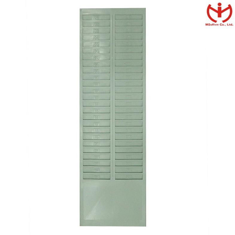 Kệ nhựa đựng thẻ giấy chấm công giấy 6 x 25 x 140cm - MSOFT