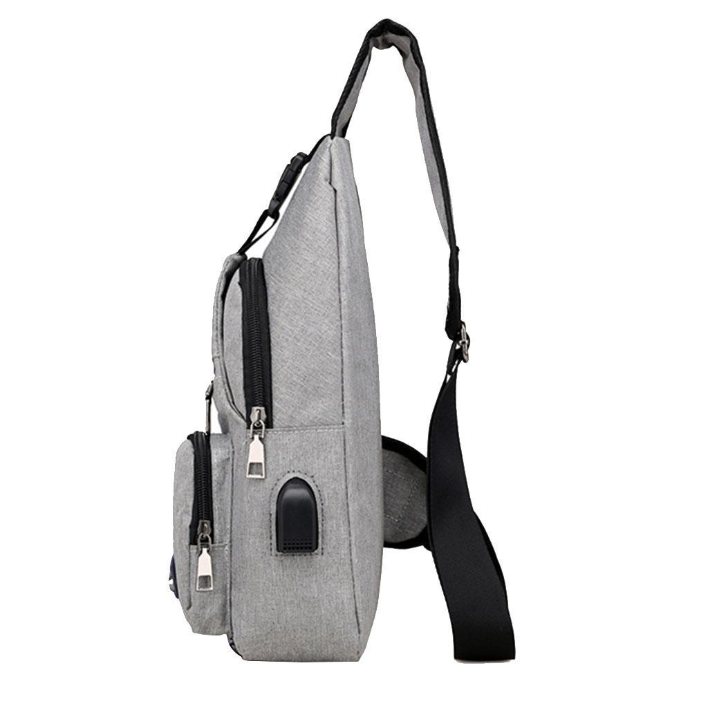 2x Sling Bag Chest Pack Shoulder Bag Anti Theft Travel Lightweight Pouch