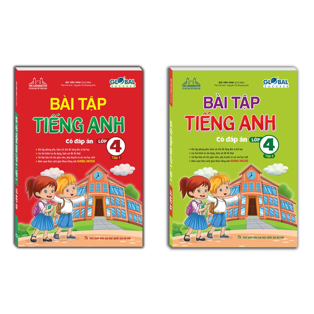 Sách - Combo 2c - GLOBAL SUCCESS - Bài tập tiếng anh lớp 4 (có đáp án) (MT)