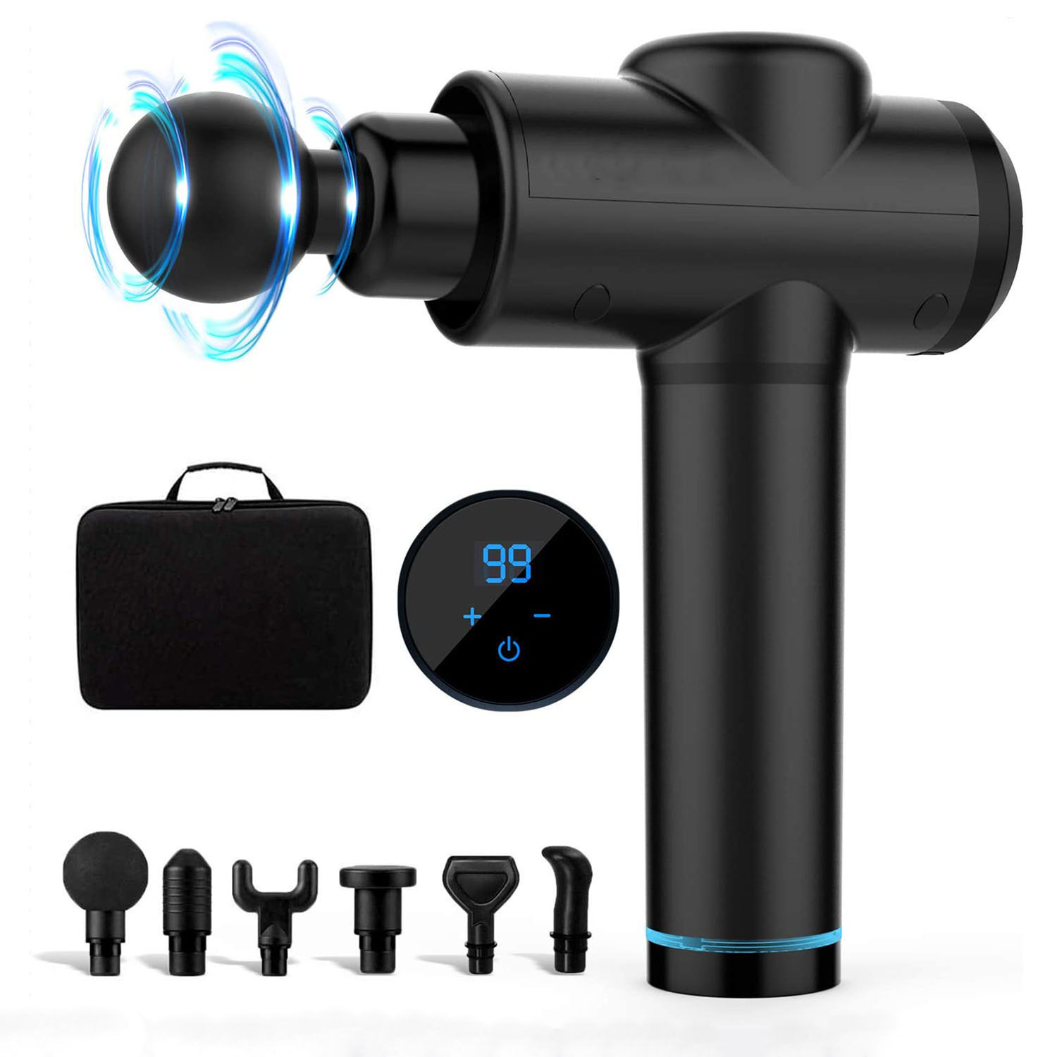 Hình ảnh của sản phẩm Máy Massage Cầm Tay Cao Cấp KINGTECH KH-720 - 20 Cấp Độ, Hỗ Trợ Mát Xa Chuyên Sâu, Giảm Đau Cơ, Cứng Khớp - Chính Hãng