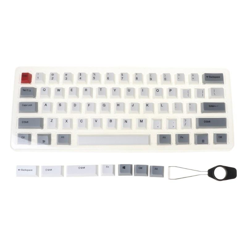 HSV 61 Keys Keyset Double Color PBT Thick Keycap for GK61 SK61 Mechanical Keyboard