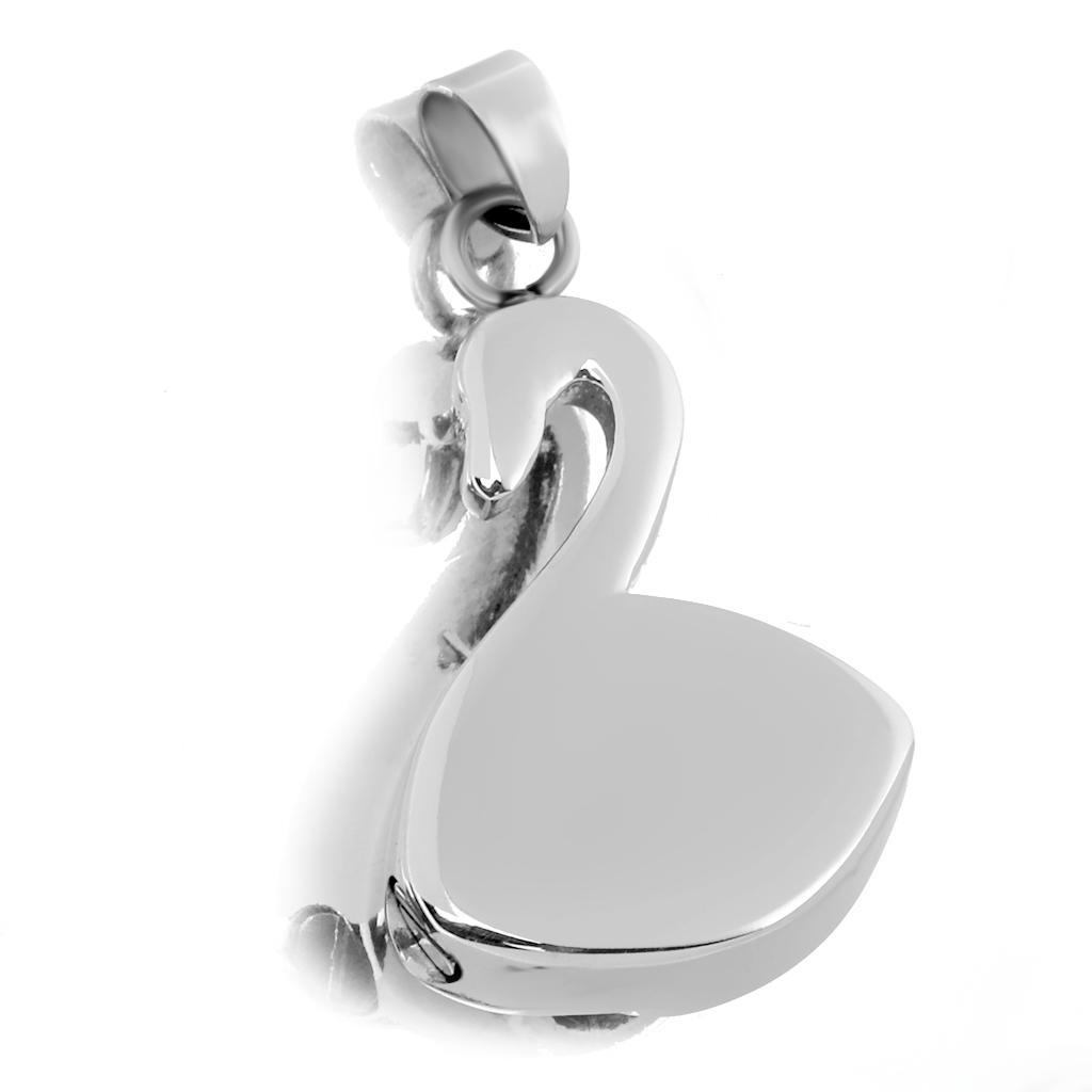 Swan Heart Crystal Cremation Pendant Urn Necklace keepsake Pet Ash Holder