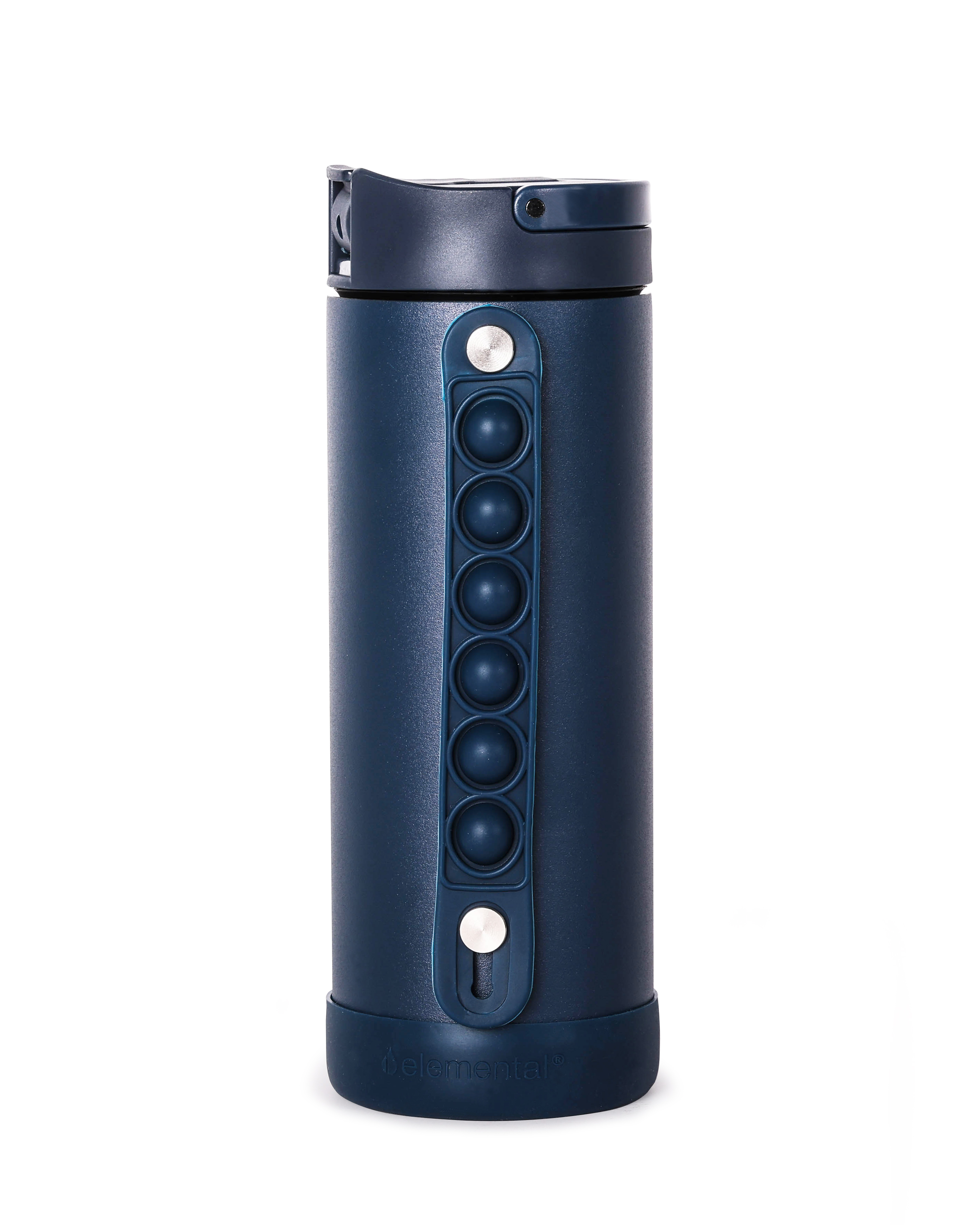 Bình giữ nhiệt elemental Pop màu xanh navy 414ml, inox 304, giữ nhiệt tốt, FDA Hoa Kì, bình đa năng có kèm ống hút cho bé đi học
