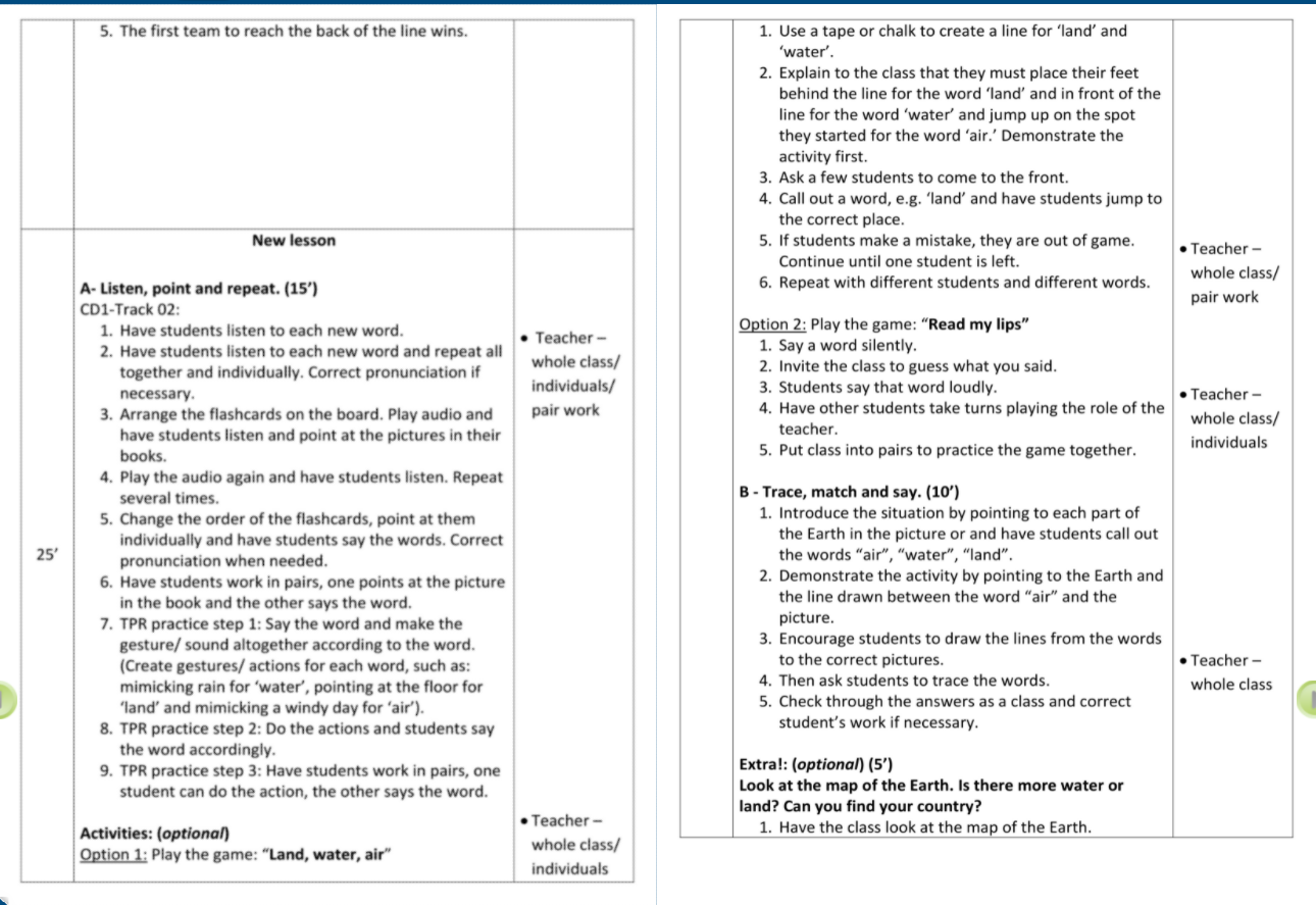 I-Learn Smart Start English for Science 2 Giáo án gợi ý