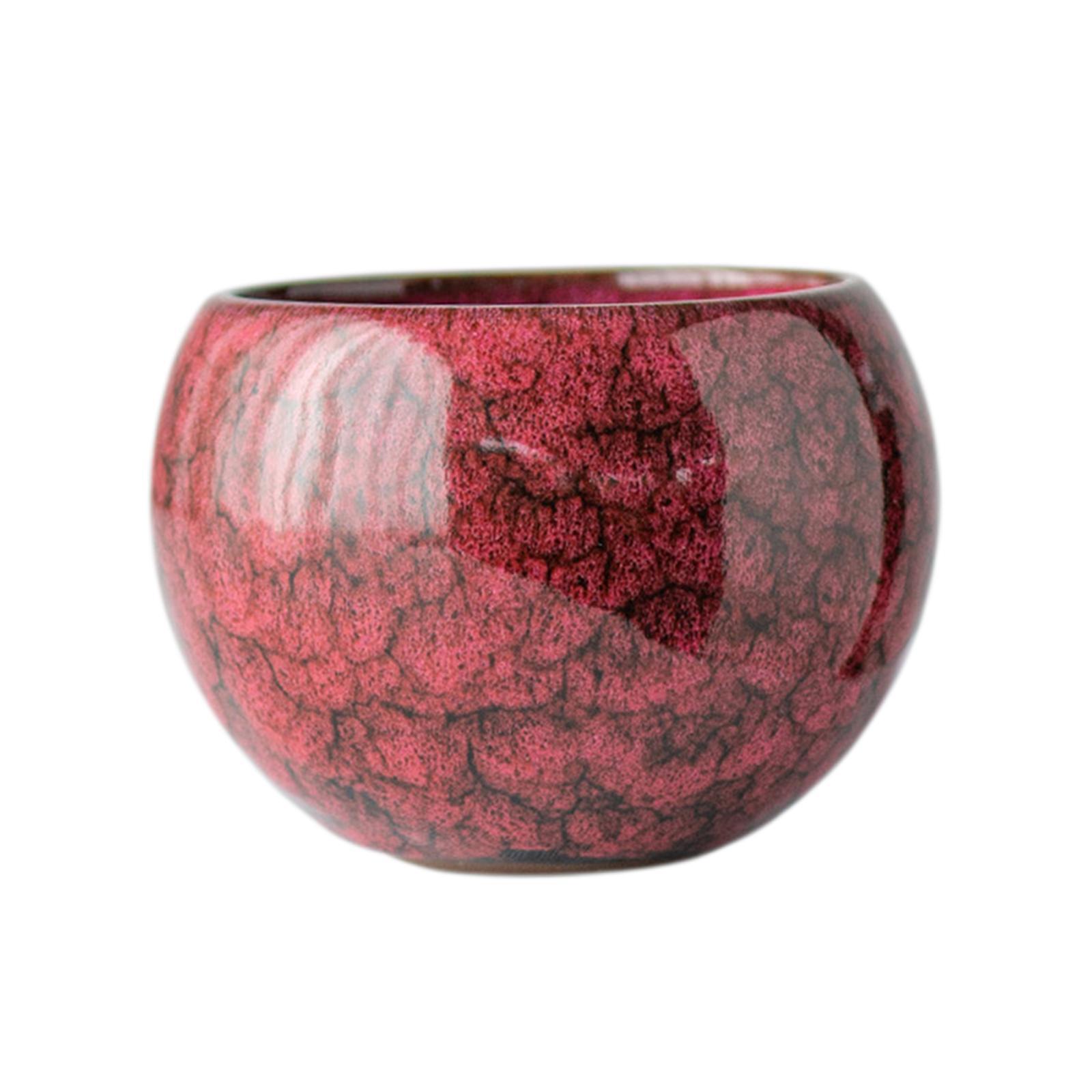 Ceramic Tea Cup Drink Drinkware Vintage Style Tabletop Living Room Teacup - Red