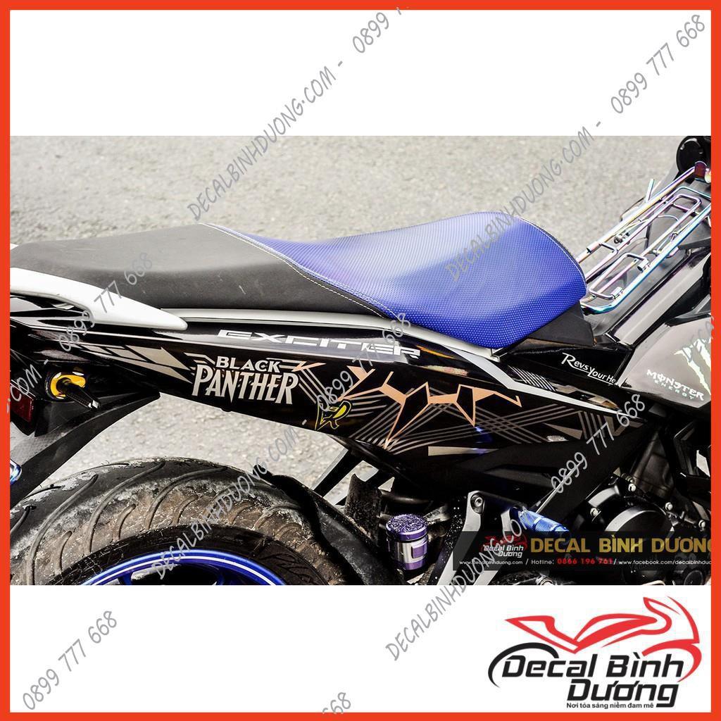 Tem Xe Exciter 150 - Tem Trùm dành cho Exciter 150 Black Panther Xám Đen Lạ Mắt
