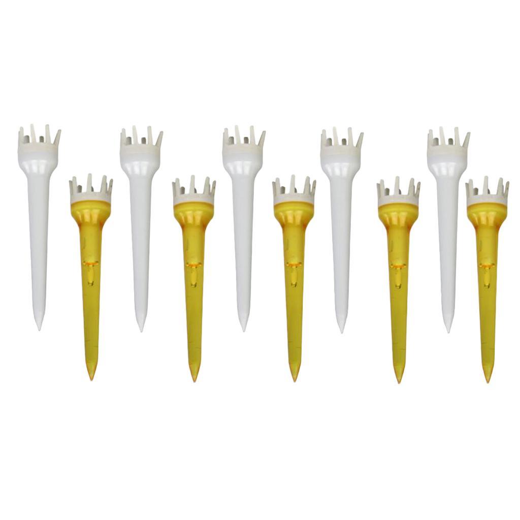 10pcs Premium PE  Golf Tees Crown Claw Tee Replacement Assorted 50mm