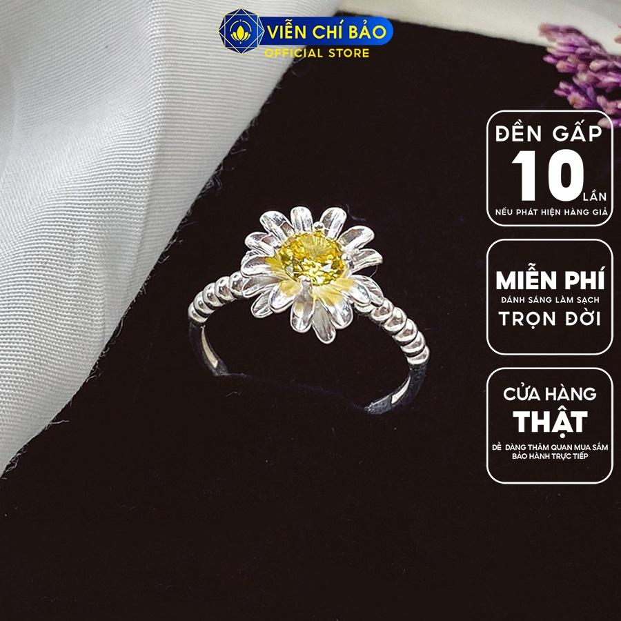 Nhẫn bạc nữ hoa cúc new chất liệu bạc 925 thời trang phụ kiện trang sức nữ thương hiệu Viễn Chí Bảo N400053*
