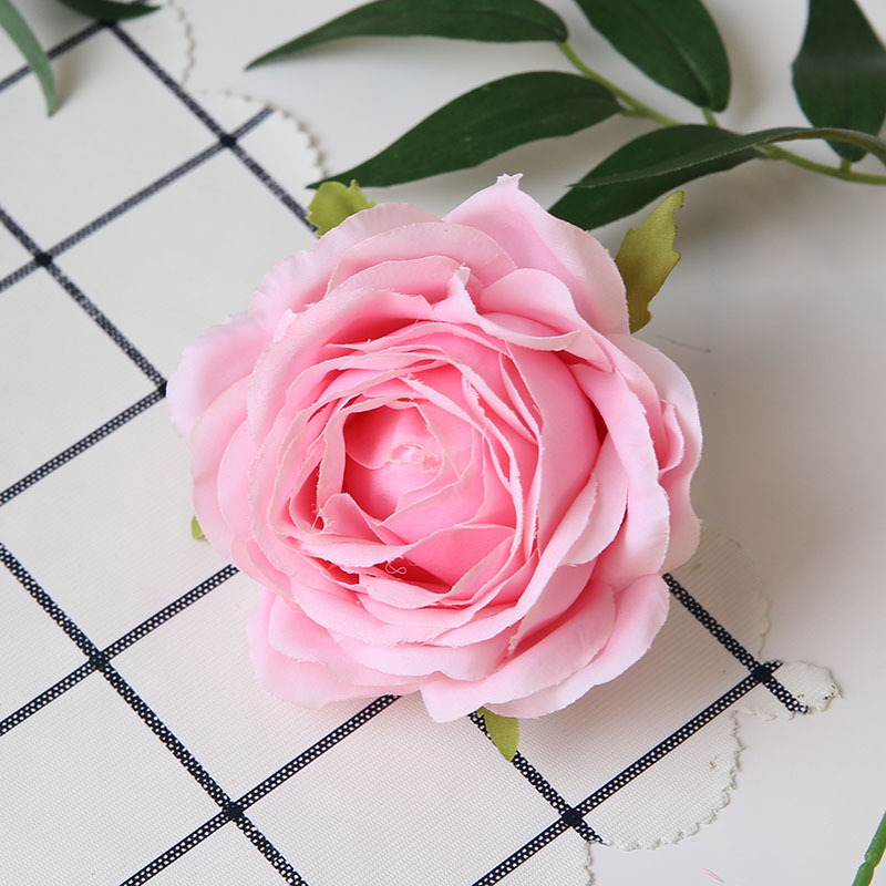 Đầu Hoa Hồng Giả 9cm nhiều cánh Trang Trí Tiệc Cưới Decor Đồ Handmade