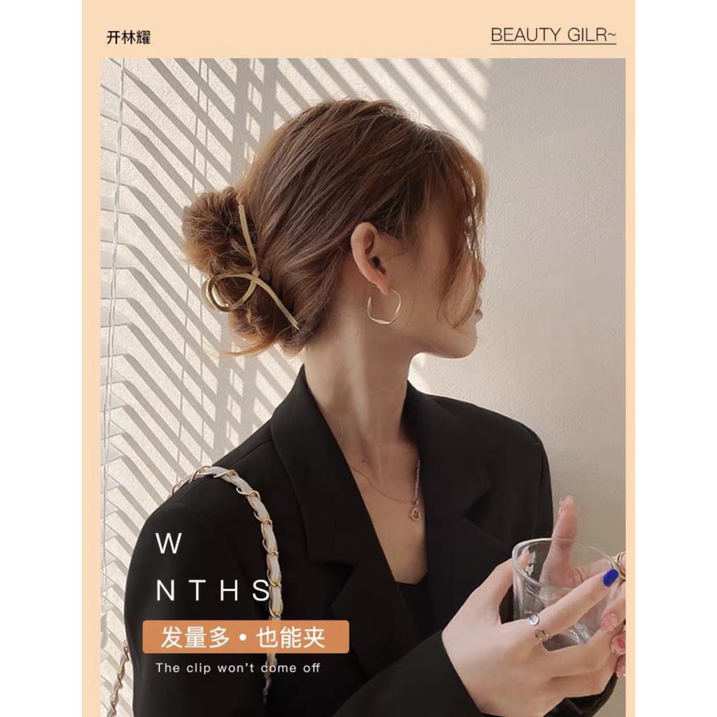 Kẹp tóc càng cua kim loại Hình Xoắn sang chảnh HOT TREND