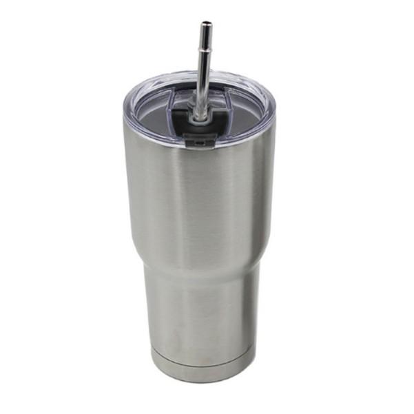 Ly Giữ Nhiệt Thái Lan Yt 900Ml Chất Liệu Inox 430 Có Nắp Chống Tràn + Tặng Kèm Bộ Ống Hút Inox Tái Sử Dụng Và Túi Đựng Thời Trang Đáng Yêu (Nhiều Màu) - Hàng Chất Lượng