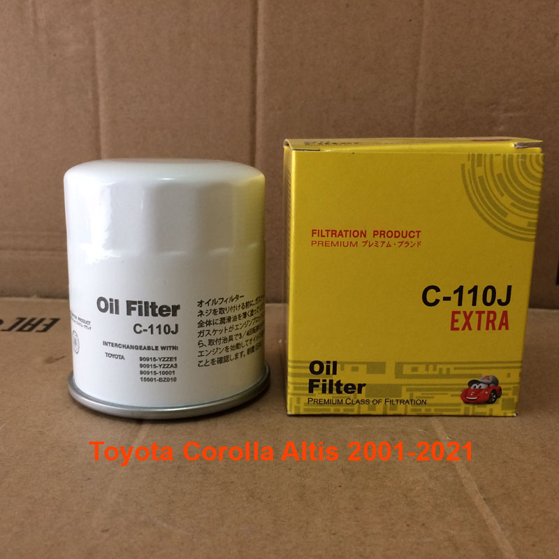 Lọc nhớt cho xe Toyota Corolla Altis 2001-2021 90080-91210 mã C110J-17