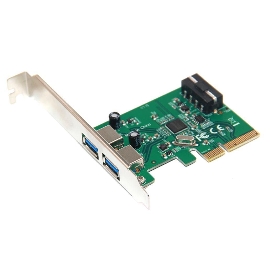 PCI-E 4x Express to 2Ports USB 3.1 Add on Expansion Card Adapter 10Gbps
