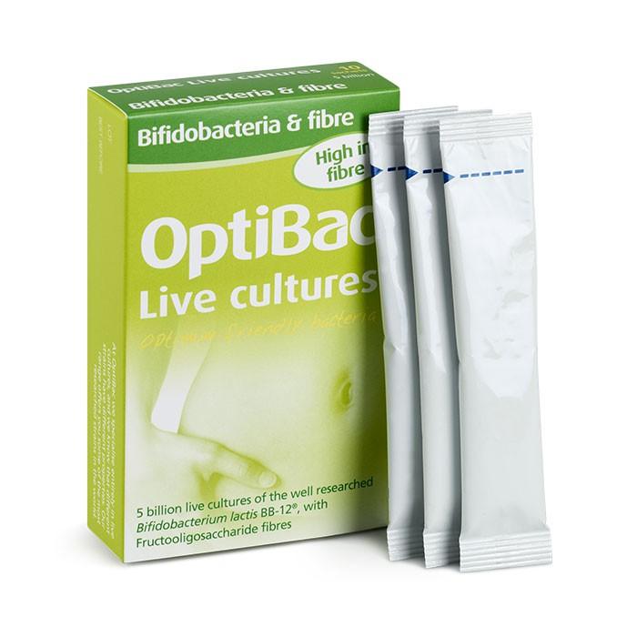 OptiBac Probiotics For Maintaining Regularity - Men vi sinh bổ sung chất xơ hộp 30 gói