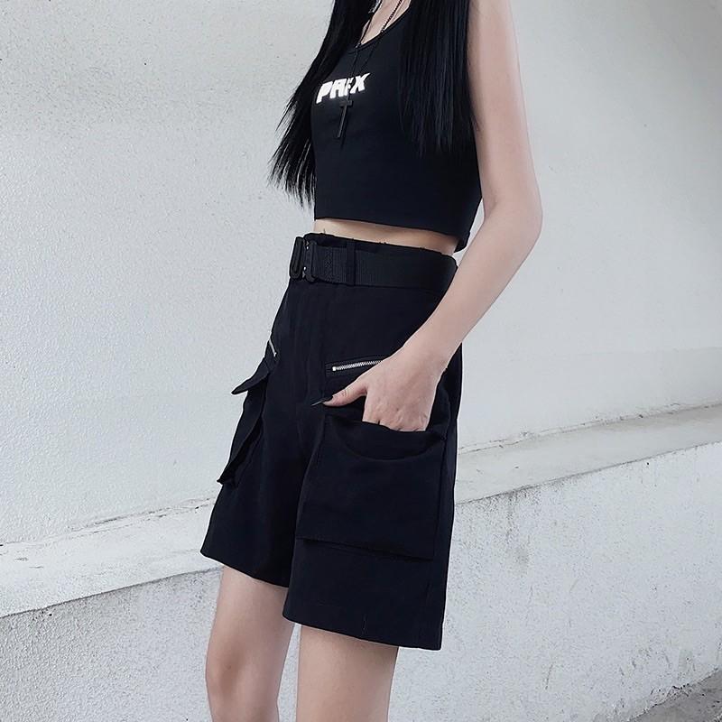 Quần jogger ống nối túi khoá