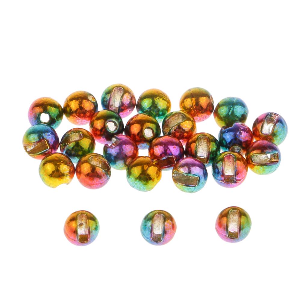 100pcs 2.8mm Slotted Beads Tungsten Fly Tying Beads -for Trout Salmon Flies