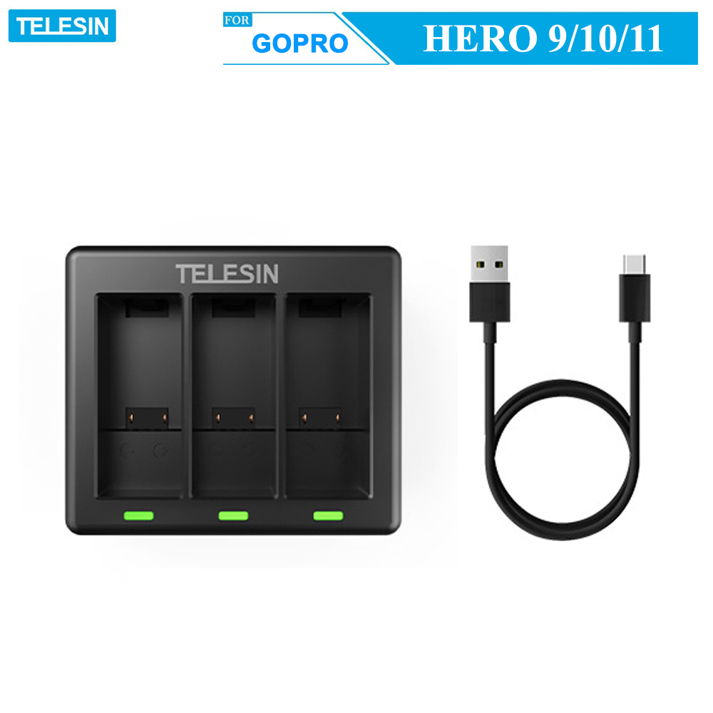 Sạc TELESIN cho GOPRO HERO 9, GOPRO HERO 10, GOPRO HERO 11 - (SG9-02)