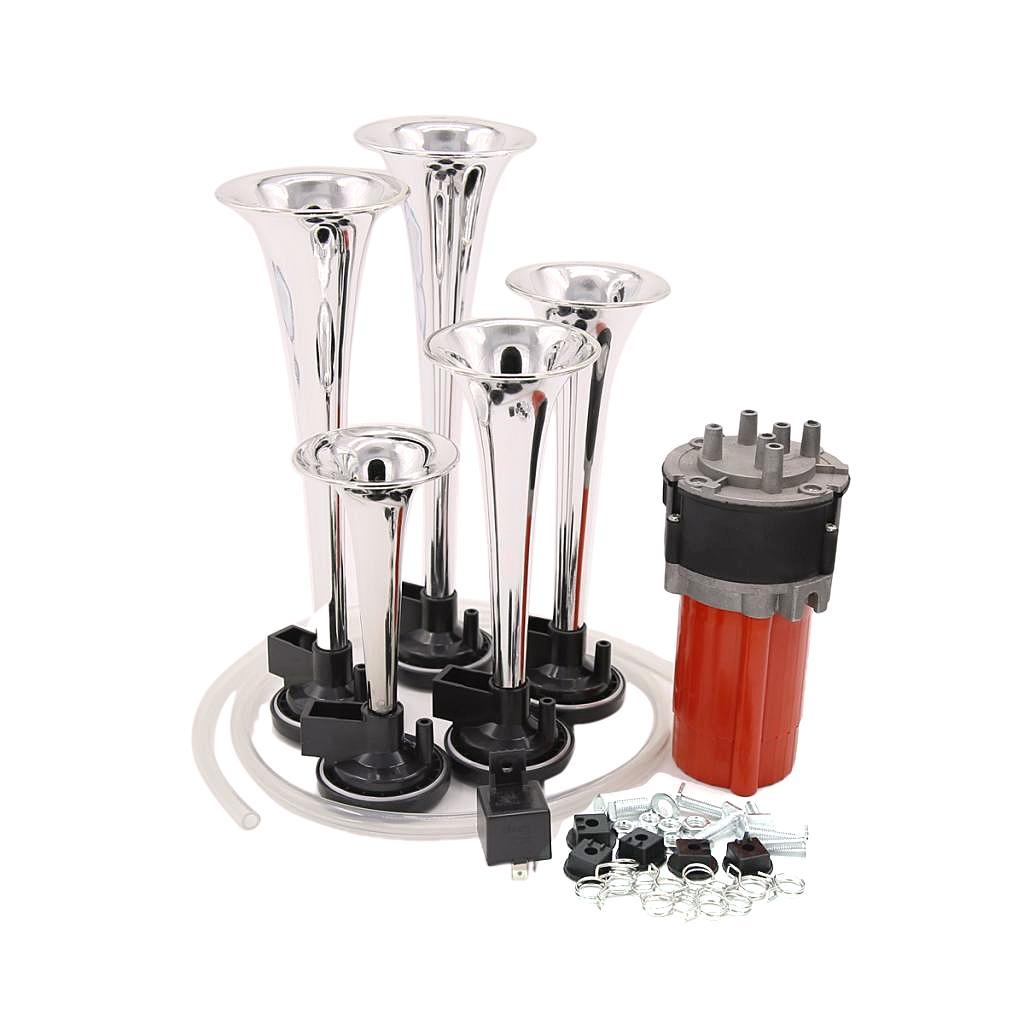 12V 130db 5 Trumpet Musical Kit for Car SUV Truck Van Boat
