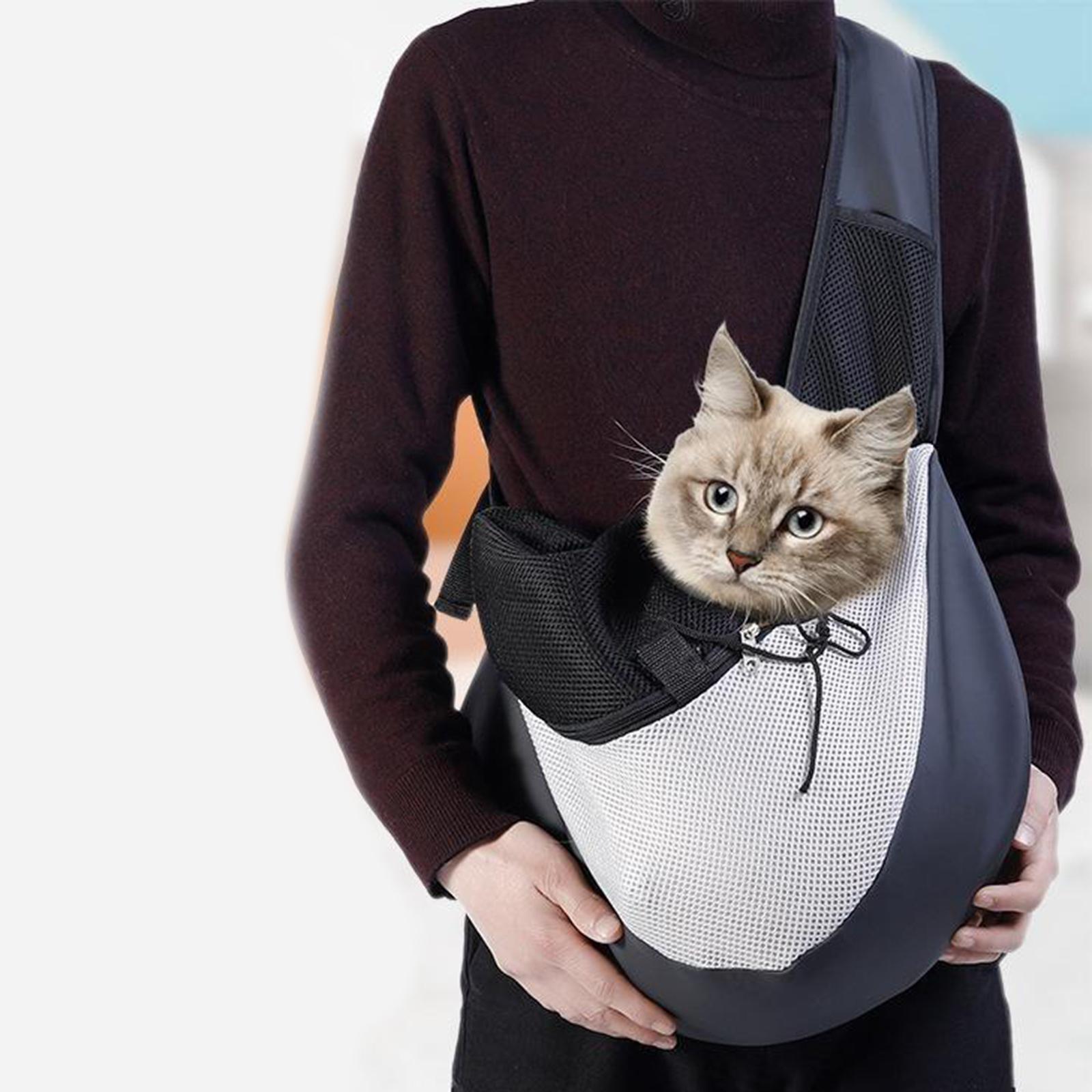 Pet Dog Sling Carrier Breathable Mesh Travel Safe Sling Bag Carrier for Dogs Cats