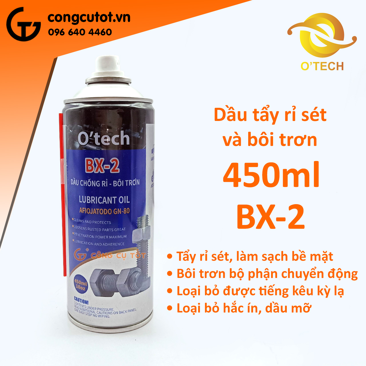 Dầu tẩy rỉ sét 450ml OTECH BX-2