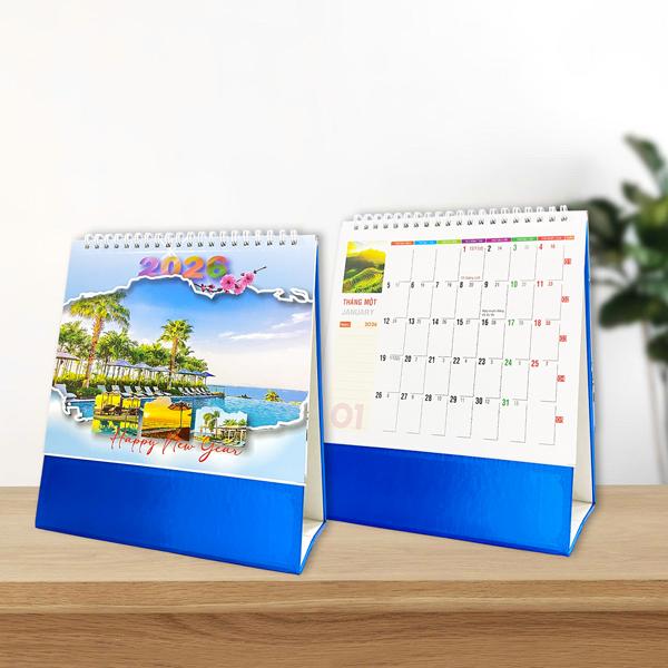 Lịch Bàn Chữ A 2026 - Biển &amp; Resort - Văn Khoa
