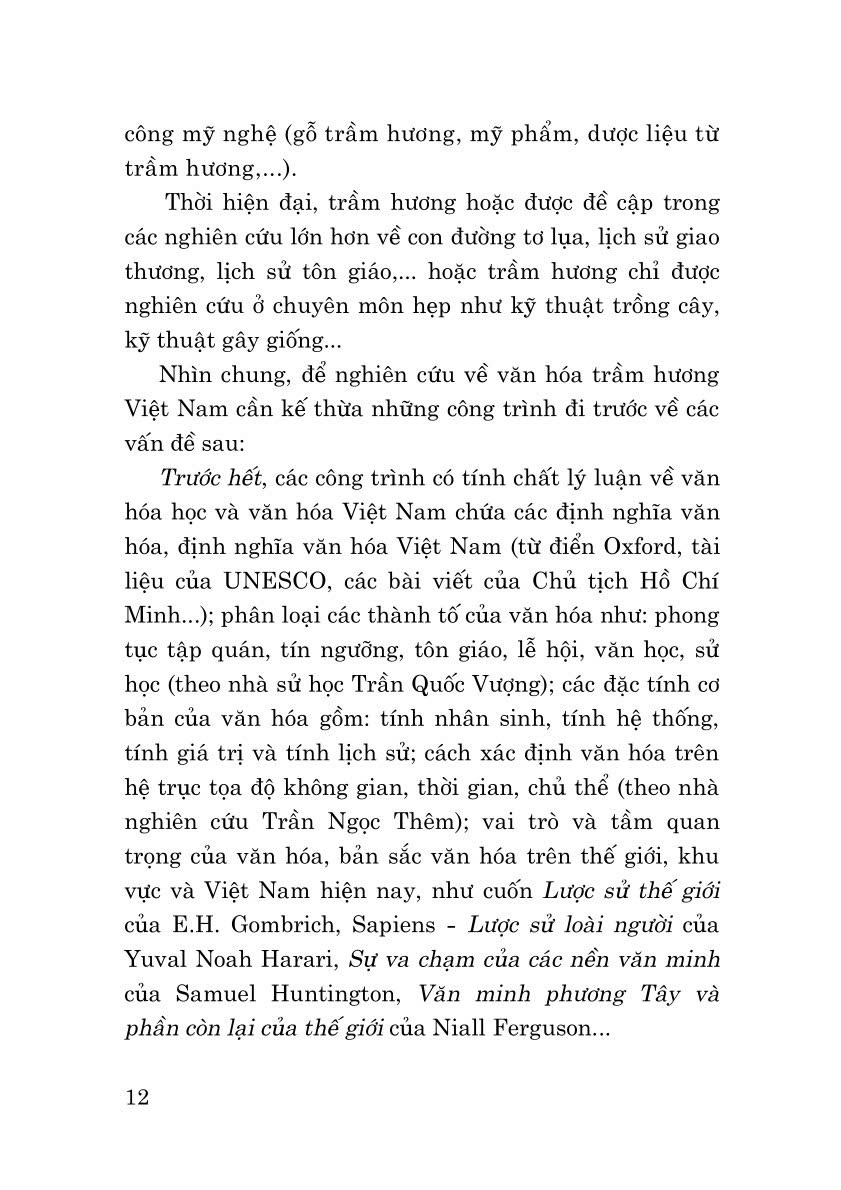 Văn hóa trầm hương Việt Nam (Sách chuyên khảo)
