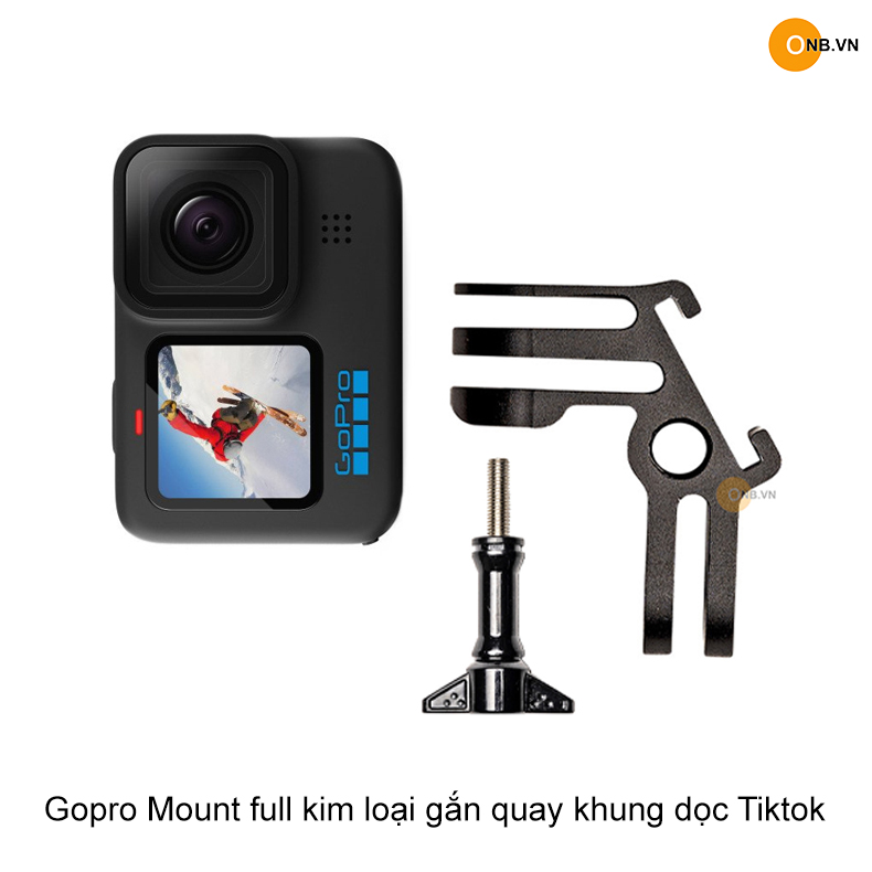 Gopro 11 10 9 Mount kim loại gắn dọc quay khung hình đứng Tiktok