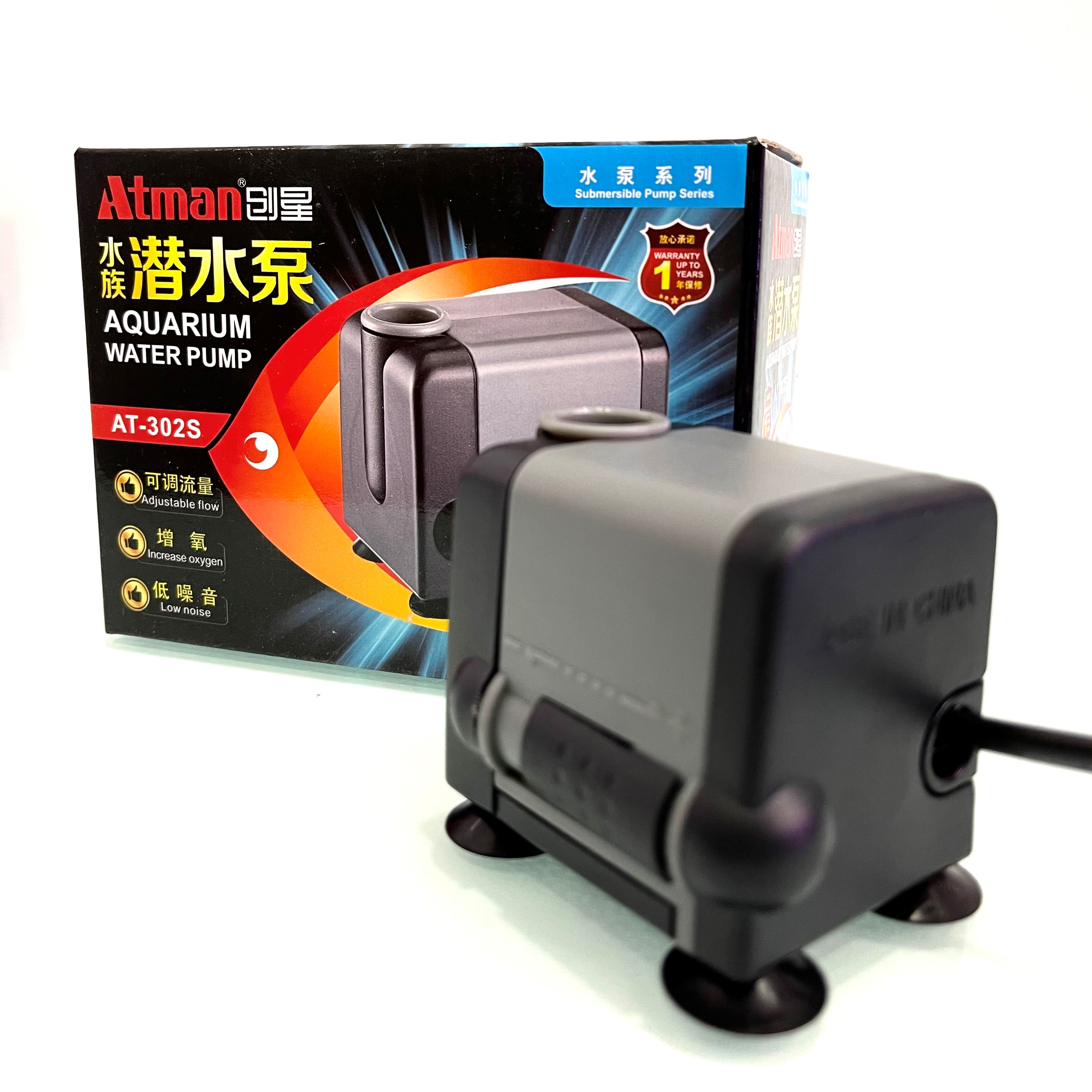 Máy Bơm ATMAN 303S 6w - 600l/h - 0.9m - Máy Bơm Hồ Cá Thế Hệ Mới, Tiết Kiệm điện năng, siêu bền.