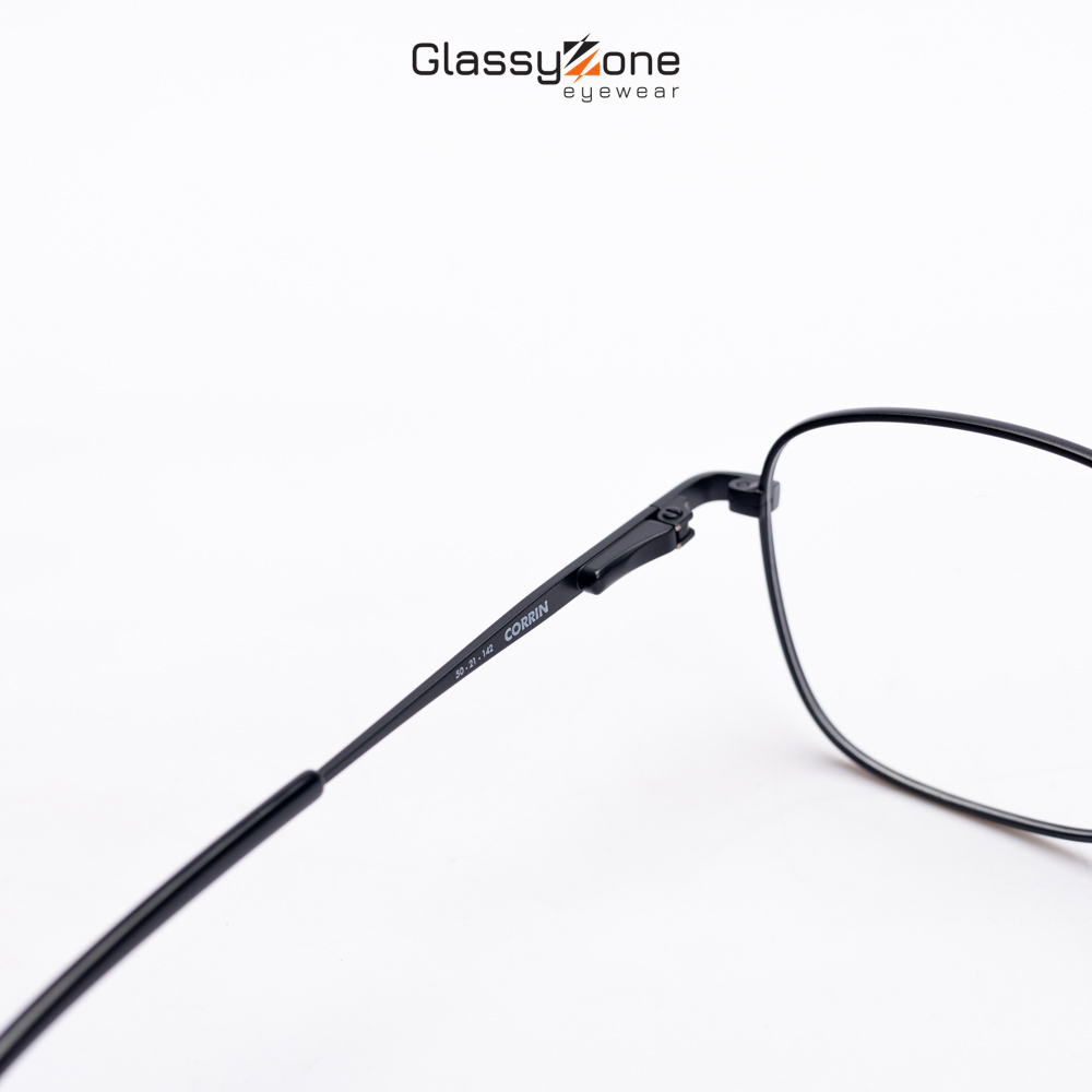 Gọng kính cận, Mắt kính giả cận kim loại Form vuông thời trang Nam Nữ Corrin - GlassyZone