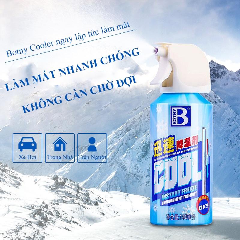 Bình xịt làm lạnh tức thời ô tô xe máy Instant Freeze Cool 180ml - 300ml - Làm lạnh nhanh, khử mùi hiệu quả