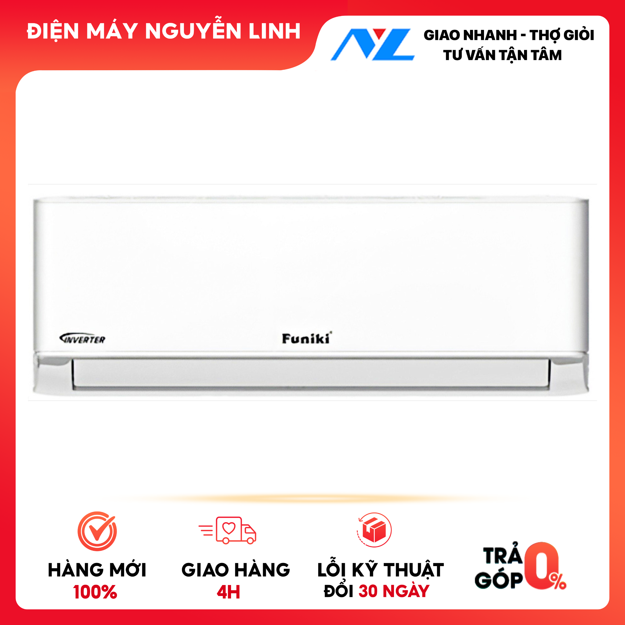 Máy lạnh Funiki Inverter 1.5 HP HSIC12TMU - Hàng chính hãng