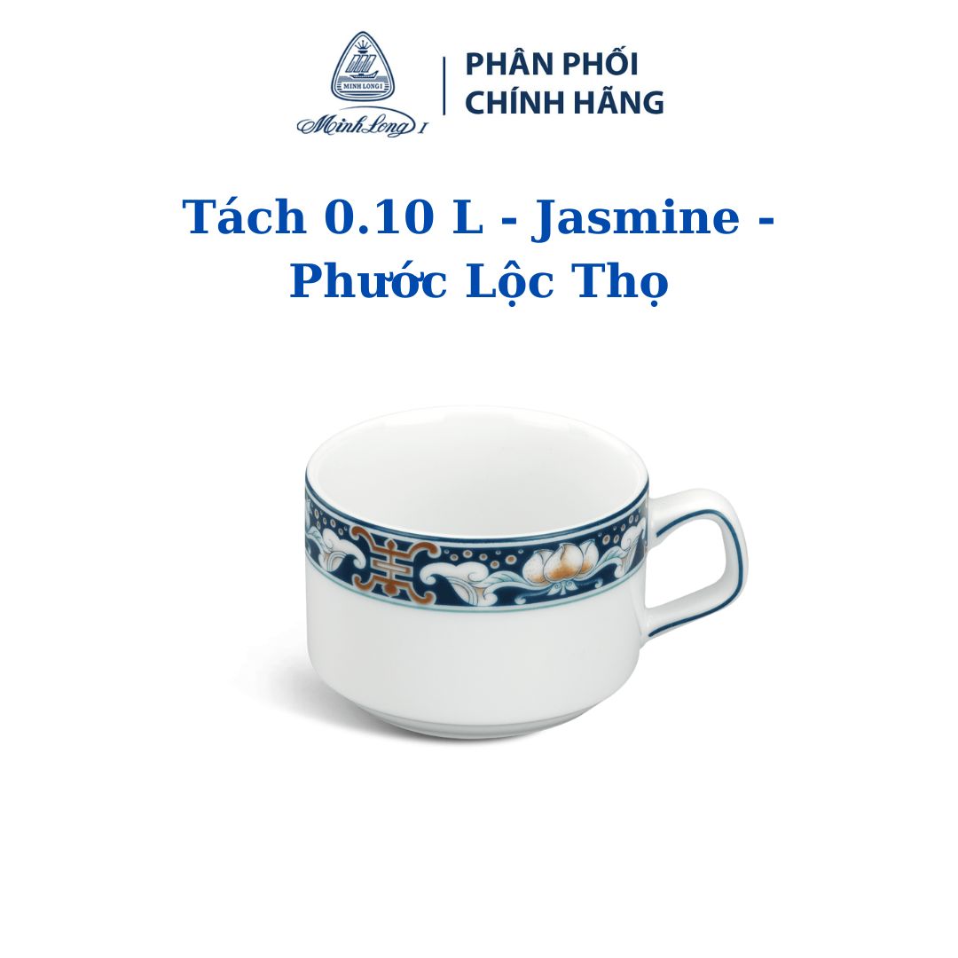 Bộ 6 tách 0.10 L – Jasmine – Phước Lộc Thọ - Gốm sứ cao cấp Minh Long