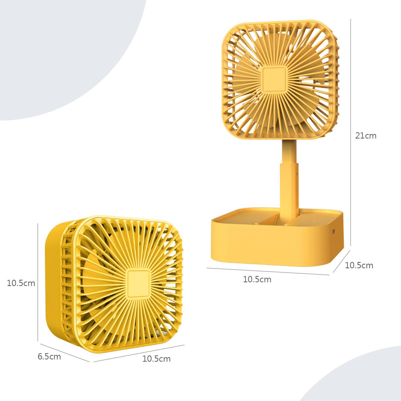 Quạt di động quạt mini di động ba tốc độ có đế, sạc USB