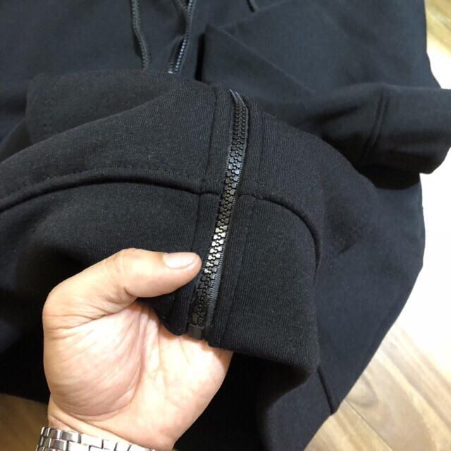 Áo hoodie zipper unisex 2T Store HZ01 màu đen